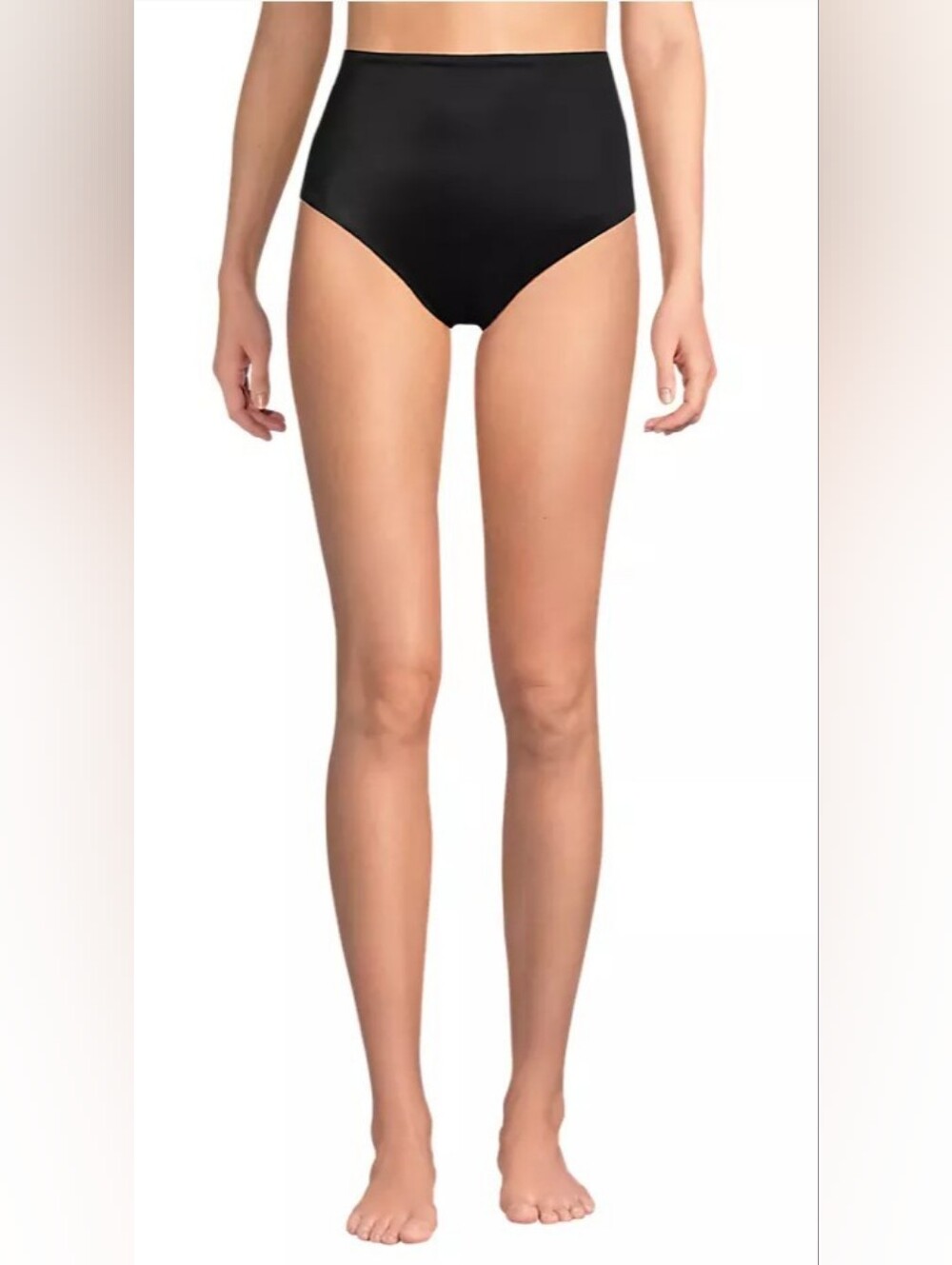 High-Waist Black Shaping Bikini Bottom